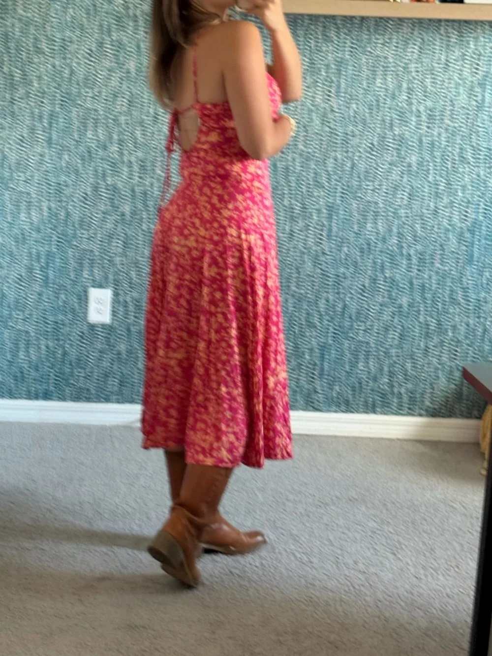 Free People Under The Moonlight Maxi Dress in Pink